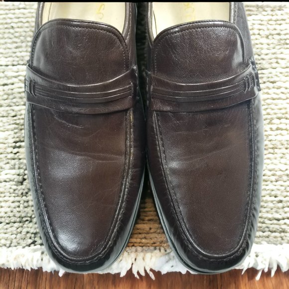 Italian Dress Loafers Handmade Hand-Stitched Calzoleria Toscana Venetian S-9 1/2 - Picture 7 of 15